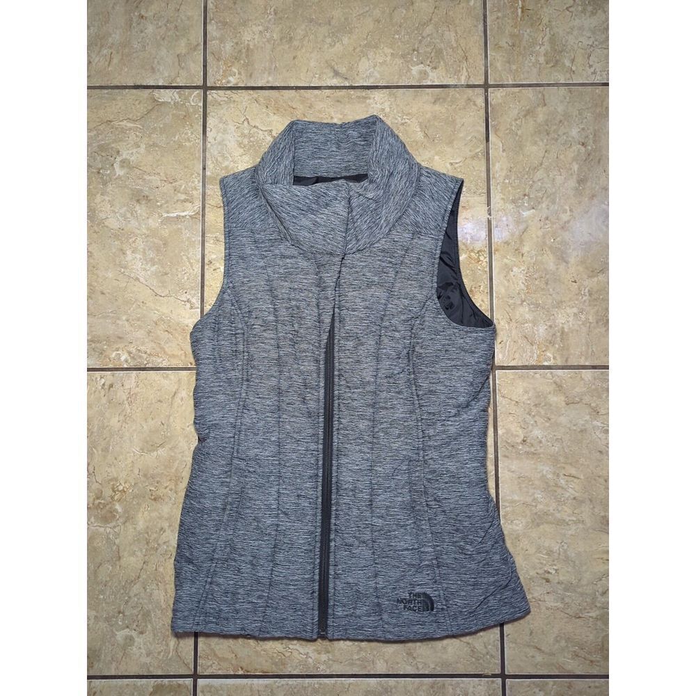The North Face Heather Gray Puffer Vest
